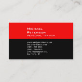 Black Red Stripes Fitness Carte de visite Sport (Dos)