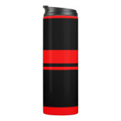 Black & Red Stripes Tumbler Thermosbeker (Geroteerd rechts)