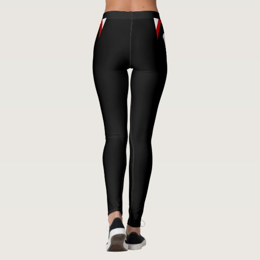 Black Red White-Leggings Leggings (Achterkant)