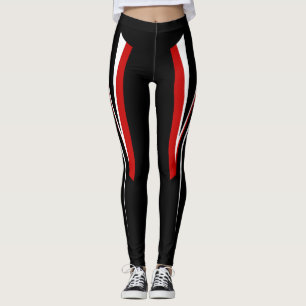 Black Red White-Leggings Leggings