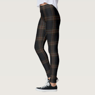 Black Red Yellow Large Tartan Pset Leggings