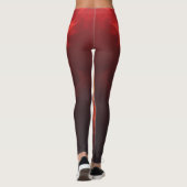 Black Red Yellow Ombre Flames Leggings (Achterkant)