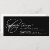 Black Rehearal Dinner Invitation Monogram C Kaart (Voorkant / Achterkant)