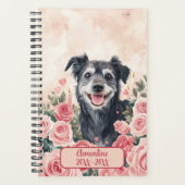 Black Rescue Mutt Dog Undated Appointment Book (Devant)
