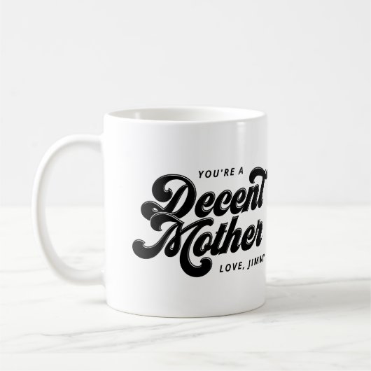 Black  Retro Decent Moeder Mok (Links)