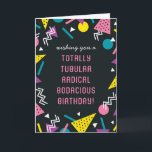 Black Retro Funny 80s Slang carte d'anniversaire<br><div class="desc">Envoyez à votre bourgeon cette carte d'anniversaire drôle et colorée et faites-leur savoir à quel point ils sont cool,  radicaux,  bodacieux,  tubulaires et géniaux d'une personne. Les mots sont personnalisables pour faciliter la personnalisation de votre interlocuteur unique.</div>