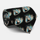 Black Retro Martini Man Stropdas (Opgerold)