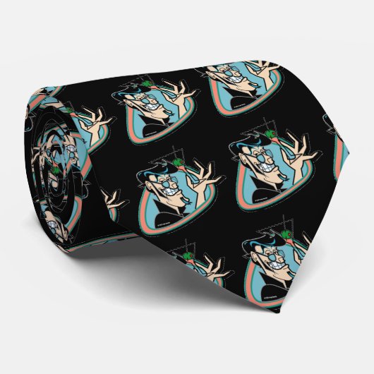 Black Retro Martini Man Stropdas (Opgerold)