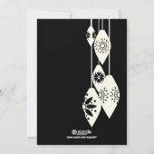 Black Retro Merry et Bright Family Carte photo (Dos)