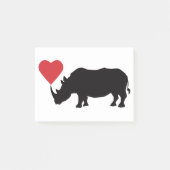 Black-Rhino-met-hart Post-it® Notes (Voorkant)