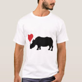 Black-Rhino-met-hart T-shirt (Voorkant)