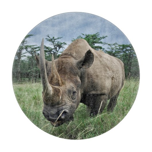 Black Rhinoceros | Kenia Snijplank (Voorkant)