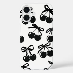 Black Ribbon en Cherry Phone Case – Elegant en