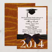 Black Ribbon en Tiger Afstuderen Kaart (Voorkant / Achterkant)