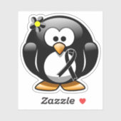 Black Ribbon Penguin Sticker (Vel)
