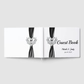 Black Ribbon Silver Swans Mariage livre d'or (Complet)
