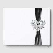 Black Ribbon Silver Swans Mariage livre d'or (Verso)