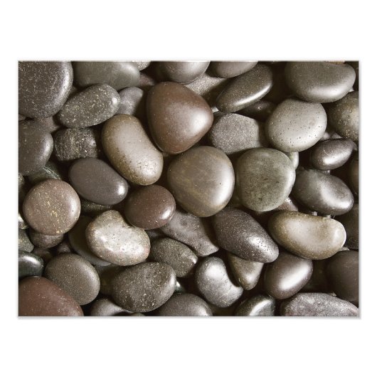 Black River Rock Natuur Zen Pebble Foto Afdruk (Voorkant)