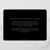 Black RN Asclepius Graduation Faire-part photo (Verso)