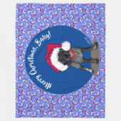 Black Roan Brittany Fleece Blanket Deken (Voorkant)