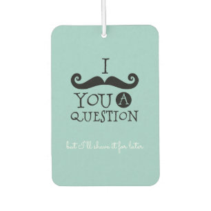 Black Robin Egg Blue Mustache Humor Luchtverfrisser