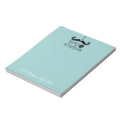 Black Robin Egg Blue Mustache Humor Notitieblok (Gedraaid)