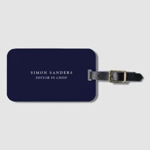 Black Rock Diepblauw Klassiek Uniek Minimalistisch Bagagelabel