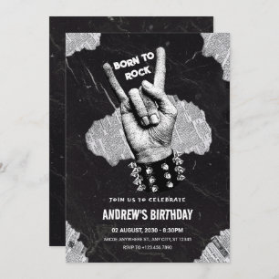 Black Rock metal verjaardag Kaart