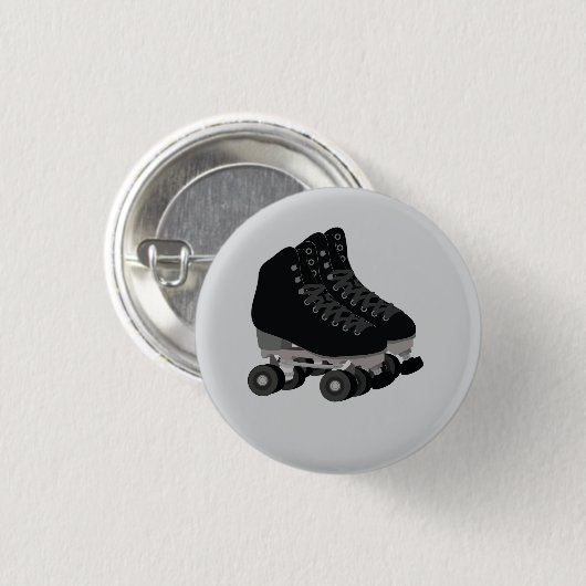 Black Rollerskates Button (Voorkant /achterkant)