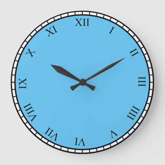 Black Roman Number Face & Trim Clock Face Clock Grote Klok (Voorkant)