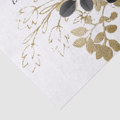 Black Roos Floral Bouquet Waterverf Ontkoppeling Tissuepapier (Detail)