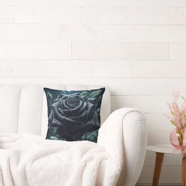 Black Roos Floral Kussen (Bank)