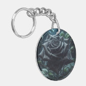 Black Roos Floral Sleutelhanger (Voorkant Links)