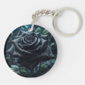 Black Roos Floral Sleutelhanger (Achterkant)