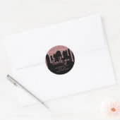 Black Roos Gold Glitter-schijven Business Hartelij Ronde Sticker (Envelop)