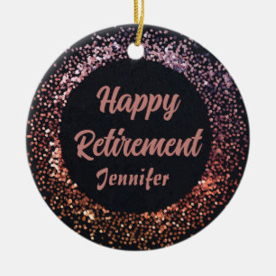 Black Roos Gold Wens je een ontspannen pensioen Keramisch Ornament
