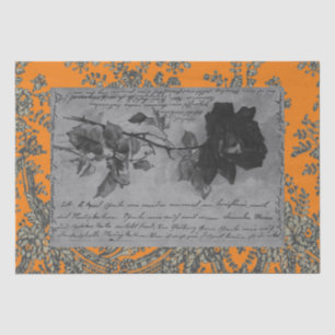 BLACK ROOS ZWART LACE HALLOEEN Tissue Paper Tissuepapier