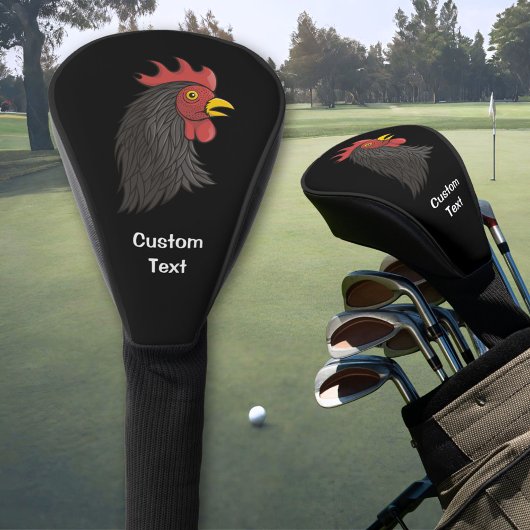 Black Rooster's kop Golfheadcover