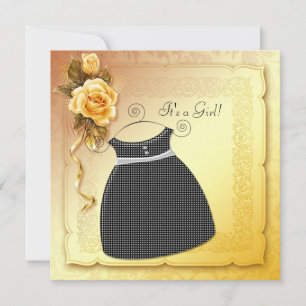 Black Rose Baby Shower Invitations