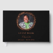 Black rose feuille d'or photo anniversaire (Recto)