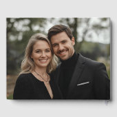 Black Rose Gold Foil Livre d'invité Editable Elega (Verso)