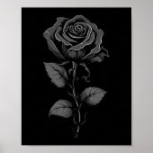 Black Rose Graphic Premium Tri-blend Poster (Voorkant)