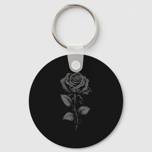 Black Rose Graphic Premium Tri-blend  Sleutelhanger (Voorkant)