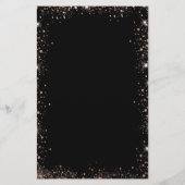 Black rose or scintille carte de voeux (Dos)