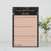 Black rose or scintille carte de voeux (Debout devant)