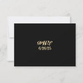 Black Rose QR Code Wedding RSVP Card (Achterkant)