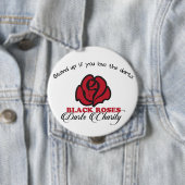Black Roses Darts Charity Button (In situ)