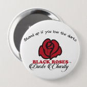 Black Roses Darts Charity Button (Voorkant /achterkant)