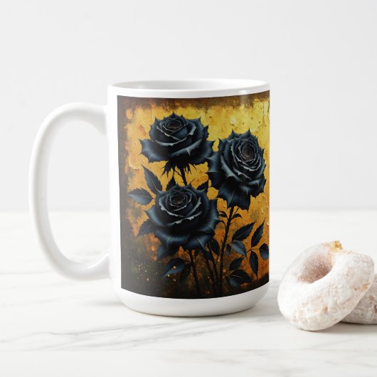 Black Roses Koffiemok (Met donut)