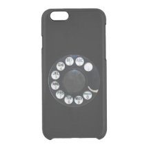 Black Rotary Dial iPhone 6 Clear™ Deflector Hoesje